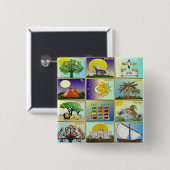 ユダヤ教十二部族 缶バッジ (正面&裏面)