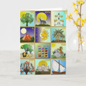 ユダヤ教 イスラエルの12部族 アートパネル カード (黄色い花)