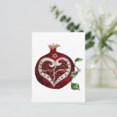 ユダヤ教 オレンジの実のハート ハヌカ ロシュ・ハシャーナ シーズンポストカード (スタンド正面)