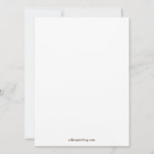 ユダヤ教 ヘブライ語 結婚式 招待状 創造的なフッパー (裏面)