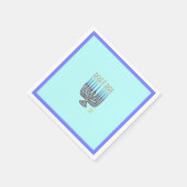 （ユダヤ教）メノラーお洒落ペーパーナプキン スタンダードカクテルナプキン (角)