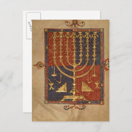 (ユダヤ教)メノラーその他の船舶 ポストカード (正面/裏面)