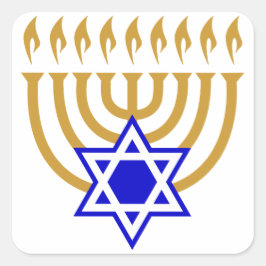 （ユダヤ教）メノラーとダビデの星 スクエアシール