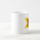 （ユダヤ教）メノラーのダビデの星 コーヒーマグカップ (中央)