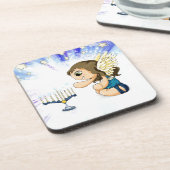 （ユダヤ教）メノラーの天使 コースター (左側)