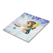 （ユダヤ教）メノラーの天使 タイル (側面)