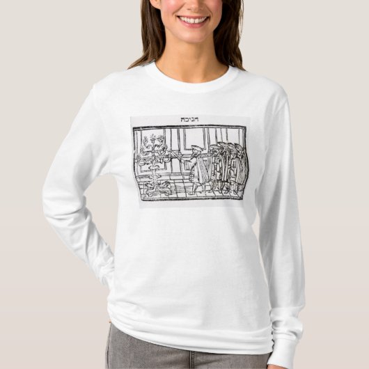 （ユダヤ教）メノラーをつけること Tシャツ (正面)