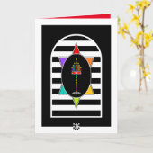 (ユダヤ教)メノラーシャロームグリーティングカード カード (黄色い花)