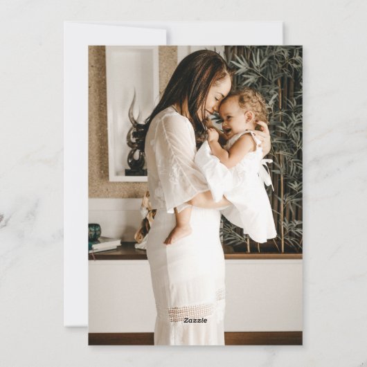 (ユダヤ教)メノラーシンプルキャンドルハッピーハヌカー写真 シーズンカード (裏面)