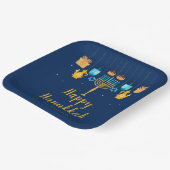 （ユダヤ教）メノラーハヌカーパーティープレート ペーパープレート (傾斜あり)