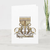 (ユダヤ教)メノラーハヌカー挨拶 シーズンカード (正面)