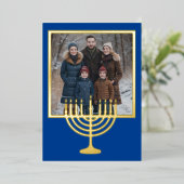 （ユダヤ教）メノラーフレームと写真 箔シーズンカード (立ち正面)