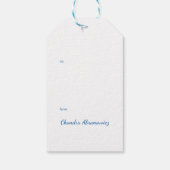 (ユダヤ教)メノラーブモダンルーハヌッカギフトラベル ギフトタグ (裏面)