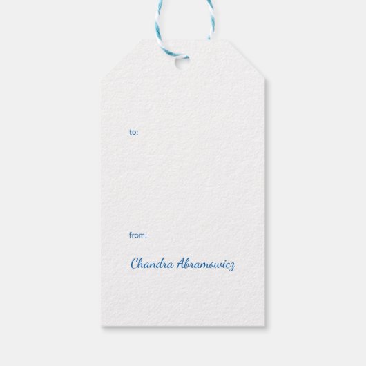 (ユダヤ教)メノラーブモダンルーハヌッカギフトラベル ギフトタグ (裏面)