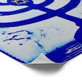 （ユダヤ教）メノラーポスター、8 x 10インチ ポスター (角)