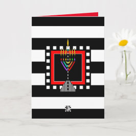 （ユダヤ教）メノラーモダンシャバットシャロム カード