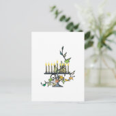 (ユダヤ教)メノラー及びキヅタ シーズンポストカード (スタンド正面)