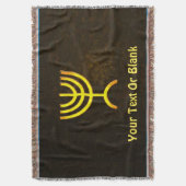 （ユダヤ教）メノラー炎 スローブランケット (正面縦)