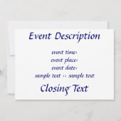 （ユダヤ教）メノラー炎 招待状 (裏面)