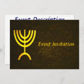 （ユダヤ教）メノラー炎 招待状 (正面/裏面)