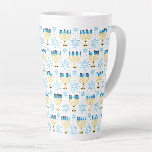 (ユダヤ教)メノラー カフェラテマグ (右アングル)