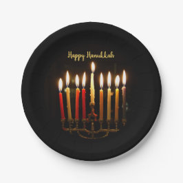 （ユダヤ教）メノラー&キャンドルハヌカライト ペーパープレート