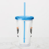 (ユダヤ教)メノラー – ハッピーハヌッカユダヤ人のホリデーギフト アクリルタンブラー (右)