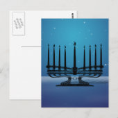 （ユダヤ教）メノラー ポストカード (正面/裏面)