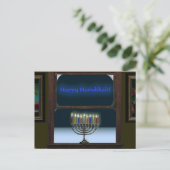 (ユダヤ教)メノラー ポストカード (スタンド正面)