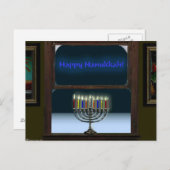 (ユダヤ教)メノラー ポストカード (正面/裏面)