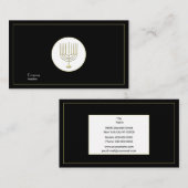 (ユダヤ教)メノラー 名刺 (正面/裏面)