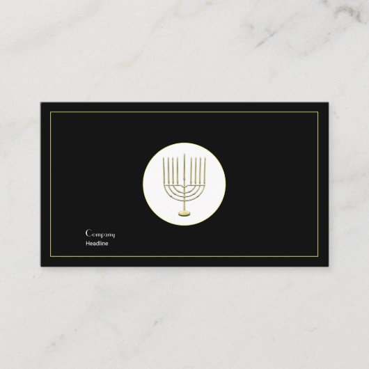 (ユダヤ教)メノラー 名刺 (正面)