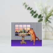 （ユダヤ教）メノラーcat.jpg ポストカード (スタンド正面)