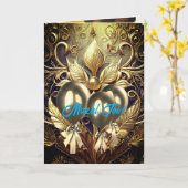 ユダヤ教 5" x 7" 折りたたみ式グリーティングカード(あらゆる機会に) カード (黄色い花)