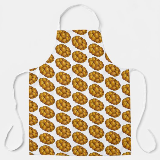 ユダヤ料理の編組Challahブレッドローフグルメ エプロン (正面)
