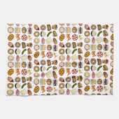 ユダヤ料理キュイジーズホリデーディナーフーズプリント キッチンタオル (横)