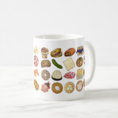 ユダヤ料理キュイジーズホリデーディナーフーズプリント コーヒーマグカップ (正面右)