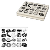 ユダヤ料理キュイジーズホリデーディナーフーズプリント ラバースタンプ (押印)