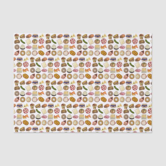 ユダヤ料理キュイジーズホリデーディナーフーズプリント 薄葉紙 (正面)