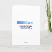 ユダヤ星型バー(ユダヤ教の)バル・ミツバーカード カード (裏面)