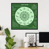 ユダヤ暦 ポスター (ホームオフィス)