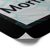 ユダヤ朝の賛美祈りの言葉ろうけつ染めハムサのポスター ポスター (角)