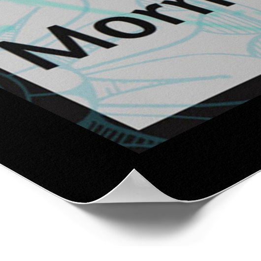 ユダヤ朝の賛美祈りの言葉ろうけつ染めハムサのポスター ポスター (角)