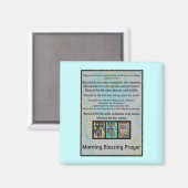 ユダヤ朝の賛美祈りの言葉ろうけつ染めハムザマグネット マグネット (正面/裏面)