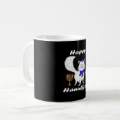 ユダヤ猫おもしろいハヌッカチャンカ コーヒーマグカップ (正面左)