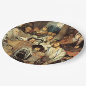 ユダヤ祈人はヨムキププルのシナゴーグに住んでいる ペーパープレート (アングル)