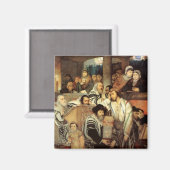 ユダヤ祈人はヨムキププルのシナゴーグに住んでいる マグネット (正面/裏面)