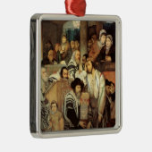 ユダヤ祈人はヨムキププルのシナゴーグに住んでいる メタルオーナメント (右)