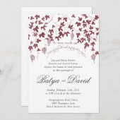 ユダヤ系ヘブライ結婚式招待状ブドウ園 招待状 (正面/裏面)