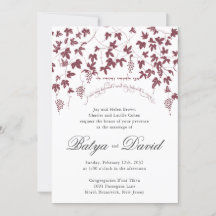 ユダヤ系ヘブライ結婚式招待状ブドウ園